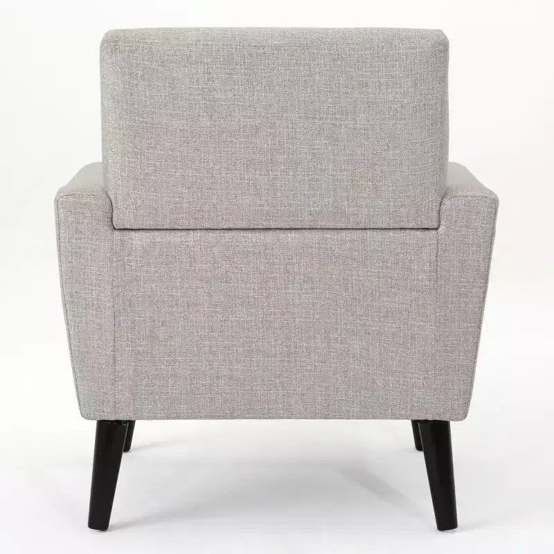 GDFStudio Teche Fauteuil club capitonné en tissu, style Mid-Century Modern, avec pieds évasés