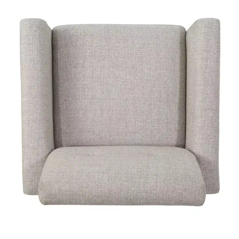 GDFStudio Teche Fauteuil club capitonné en tissu, style Mid-Century Modern, avec pieds évasés