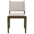 Coaster, Chaise de salle à manger latérale rembourrée Ottawa, marron (lot de 2)