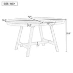 Okak Table à Manger Ronde Extensible, Table à Manger en Bois Moderne Mid-Century pour 4 à 6 Personnes, pour Salle de Réunion, Salon