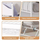 Lit de repos double en métal GustoWave avec lit gigogne pliant, lit de repos peu encombrant