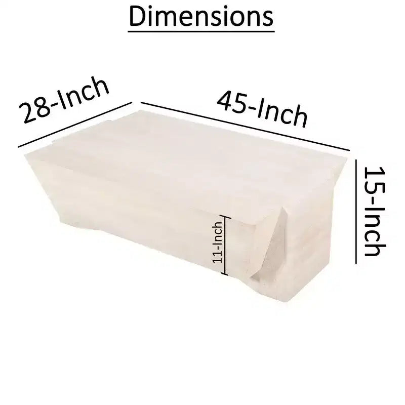 Table Basse Royal Hampton | 45 Table Rectangulaire en Bois de Mangue Faite à la Main | Base Solide Asymétrique