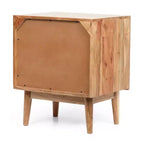 Table de chevet bohème faite main en bois d'acacia Luttrell de GDFStudio