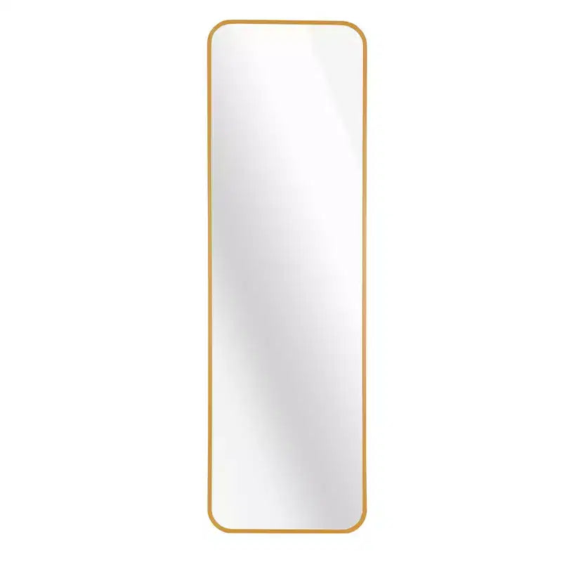 Whisen Miroir de porte mince 47x14 pouces, verre HD avec cadre en aluminium antirouille