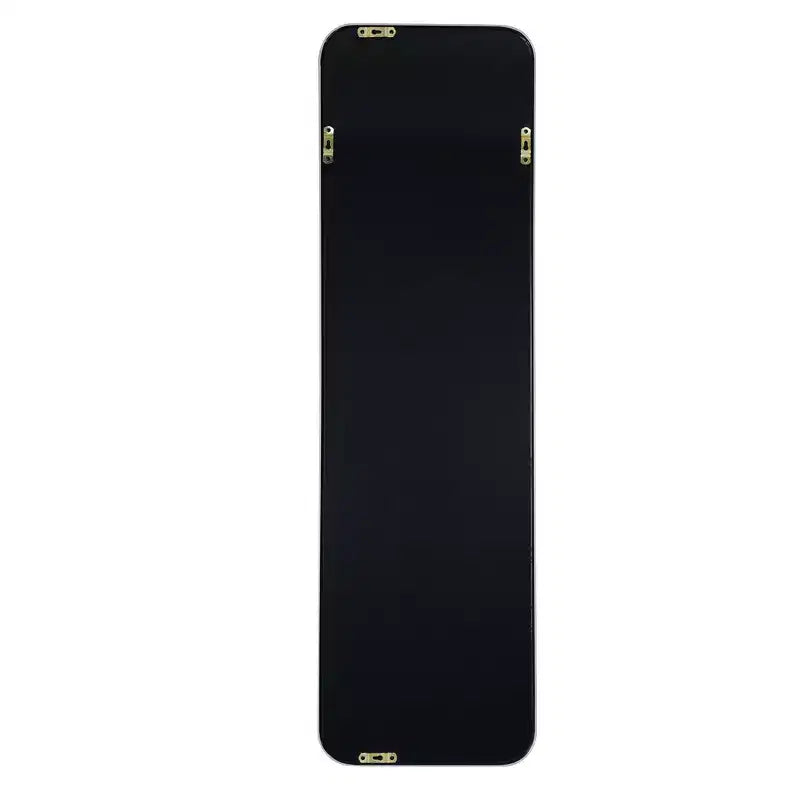 Whisen Miroir de porte mince 47x14 pouces, verre HD avec cadre en aluminium antirouille