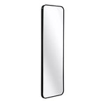 Whisen Miroir de porte mince 47x14 pouces, verre HD avec cadre en aluminium antirouille