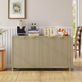 CuisinSmart 55 Fluted Buffet Cabinet with Storage, Large Sideboard with 4 Doors & Adjustable Shelves, Kitchen Buffet Cabinet Console Table