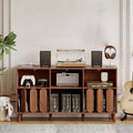 55 Large Record Player Stand, Vinyl Record Storage Cabinet,Modern Turntable Stand with Wood Legs,Record Player Table for Bedroom Living Room Office