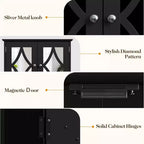 Meuble de salle de bain RoyalCraft, armoire murale de rangement avec miroir, porte-serviettes et étagères réglables pour salle de bain, buanderie, noir