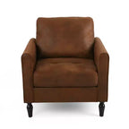 Fauteuil club contemporain rembourré en microfibre GDFStudio Marquette