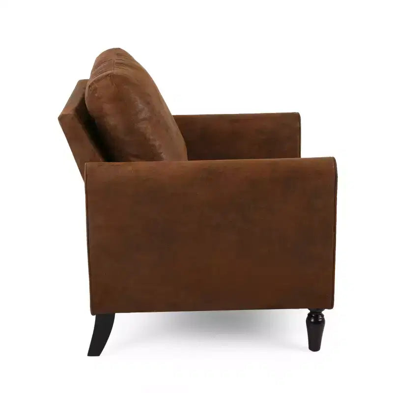 Fauteuil club contemporain rembourré en microfibre GDFStudio Marquette