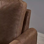 Fauteuil club contemporain rembourré en microfibre GDFStudio Marquette