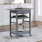 30Mobile Îlot de Cuisine Roulant Chariot de Service avec Tiroir Inférieur et Panier de Rangement Coulissant en Fil de Fer