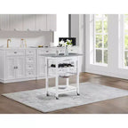 30Mobile Îlot de Cuisine Roulant Chariot de Service avec Tiroir Inférieur et Panier de Rangement Coulissant en Fil de Fer