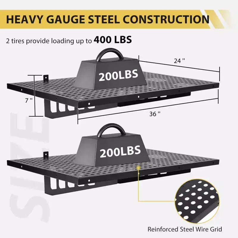 Lot de 2 étagères de rangement pour garage