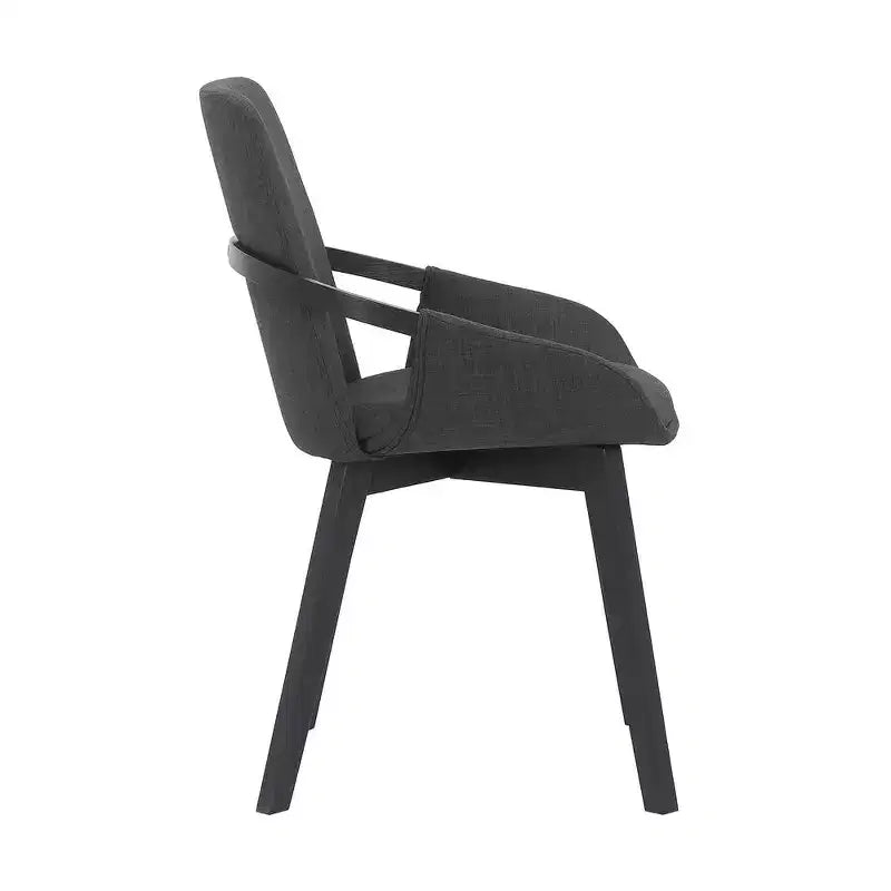 Armen Living, Chaise de salle à manger moderne en bois Greisen NOIRE