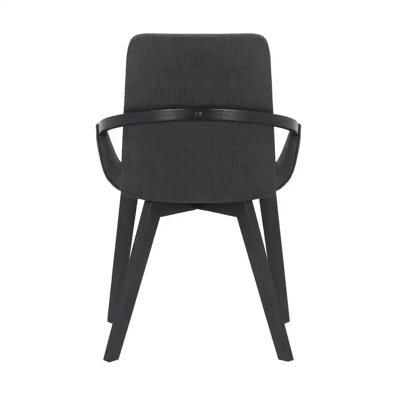 Armen Living, Chaise de salle à manger moderne en bois Greisen NOIRE