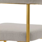 Armen Living, Chaise de salle à manger Shannon en acier inoxydable brossé doré
