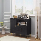 Modern Storage Cabinet, 2 Doors & 2 Drawers Sideboard Buffet, 39 Wide Compact Coffee Bar Station for Kitchen, Living Room, Dining Room