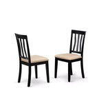 Ensemble Table et Chaises de Cuisine Belmont de HomeStock - Table et 2 Chaises de Salle à Manger, Noir et Cerisier