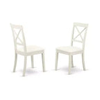 HomeStock Belmont – Salle à manger 6 pièces pour 6 personnes – Table de salle à manger, 4 chaises en bois et 1 banc – Blanc lin