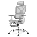 GALAXHERO Ergonomic Mesh Office Chair, Heavy Duty High Back Reclining Swivel Chair, Home Chair with Lumbar Support, SGS Class 4 Gas Lift,White