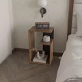 MAYEERTY Console Table in Melamine with Open Storage Wengue 1pcs