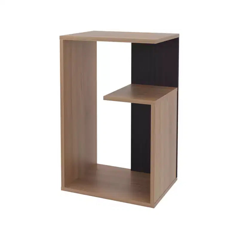 Console MAYEERTY en mélaminé avec rangement ouvert Wengé 1 pièce