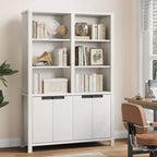 Bibliothèque de Ferme 71, Étagère Vintage avec Armoire de Rangement et Étagère Réglable, Bibliothèque Rustique pour Salon, Bureau, Bibliothèque