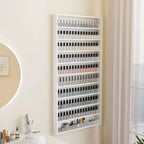 Karl Home Blanc 10 couches support mural Organisateur de vernis à ongles avec déflecteur en acrylique
