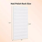 Karl Home Blanc 10 couches support mural Organisateur de vernis à ongles avec déflecteur en acrylique