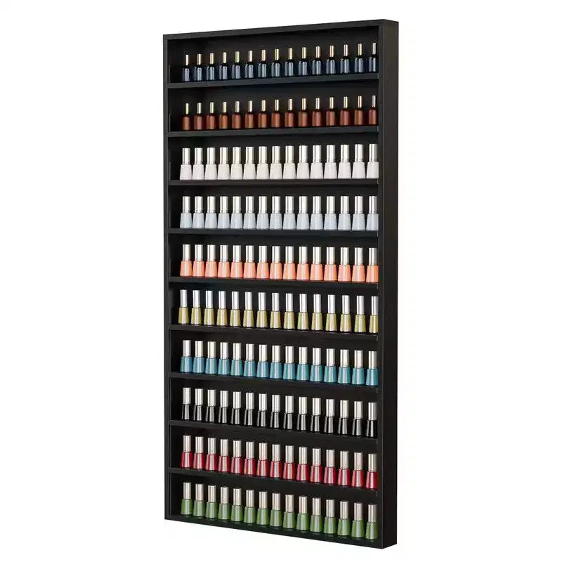 Karl Home Blanc 10 couches support mural Organisateur de vernis à ongles avec déflecteur en acrylique