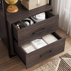 Étagère à 4 niveaux avec tiroirs de rangement, étagère industrielle de 180 cm de haut avec étagères ouvertes