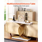 VEVOR Table console étroite, 100 cm, derrière le canapé, table d'entrée longue à 1 niveau et table de couloir étroite, table de canapé étroite, blanc