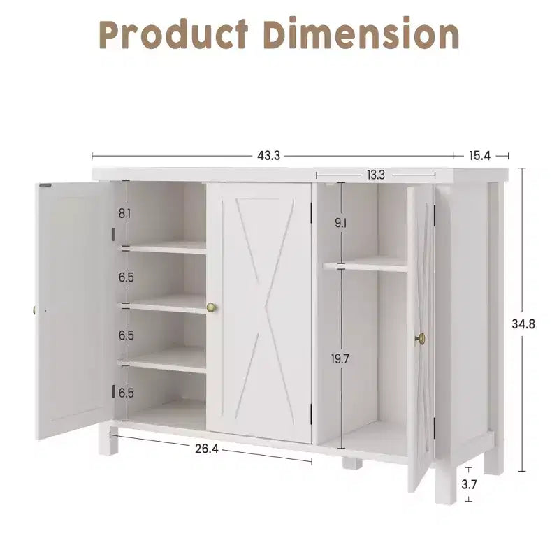 Meuble à chaussures avec portes, meuble à chaussures de ferme de 89 cm, rangement de chaussures à 4 niveaux pour entrée, grand meuble organisateur de chaussures pour salon et couloir.
