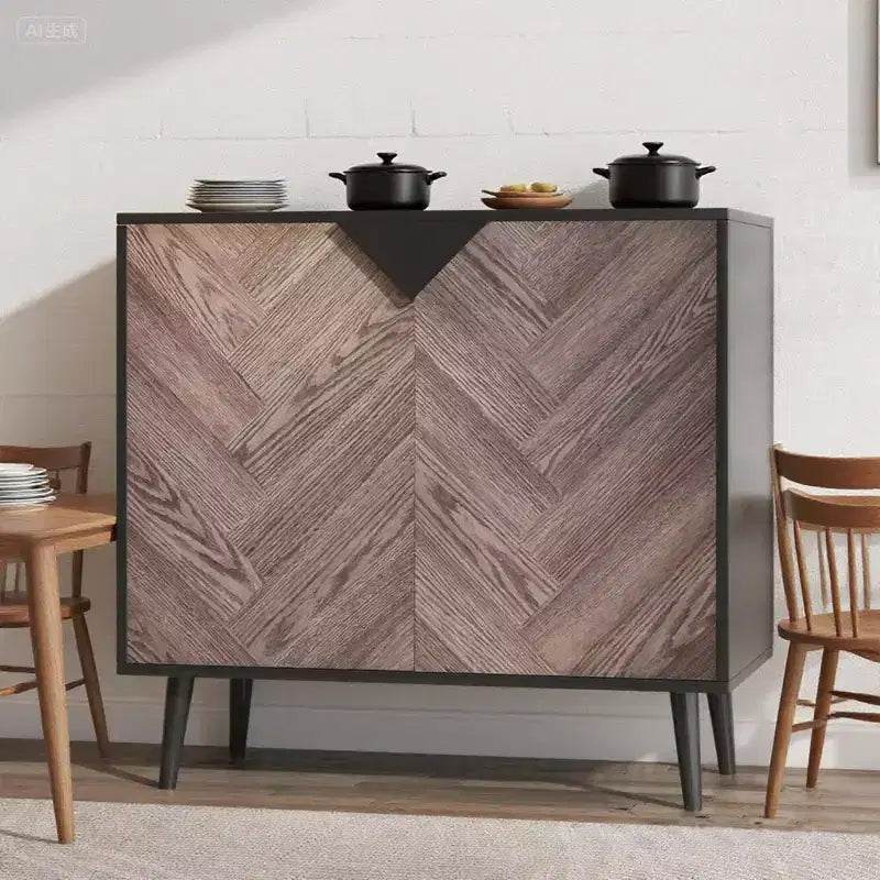Buffet de rangement autoportant moderne, Meuble d'appoint avec portes, Buffet en bois avec rangement pour salle à manger