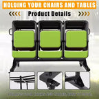 Support de Chaises Pliantes TROPOW Chariot de Rangement de Chaises Pliables avec Roues et Support, Capacité de 360 kg, Housse Résistante aux Intempéries Incluse