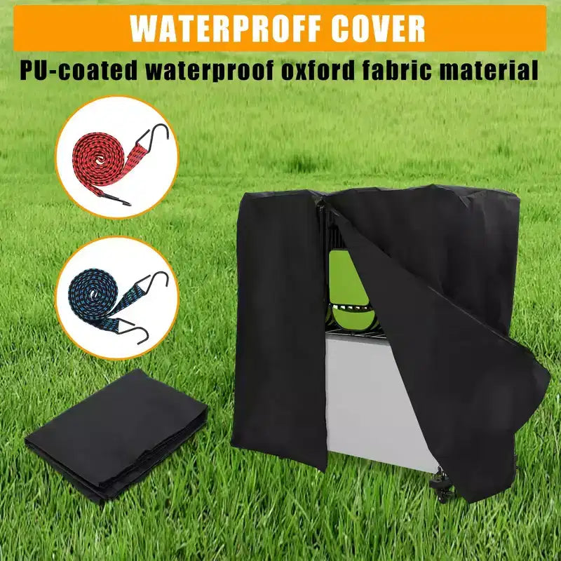 Support de Chaises Pliantes TROPOW Chariot de Rangement de Chaises Pliables avec Roues et Support, Capacité de 360 kg, Housse Résistante aux Intempéries Incluse