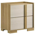 Coaster,Hyland 2-drawer Nightstand Bedside Table Natural