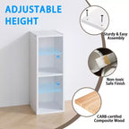 Bibliothèque HOMLUX à 2 niveaux, peu encombrante, largeur de 20 cm, conception réglable