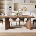70.9 Farmhouse Dining Table - Seats 6, Solid Wood Rectangular Table for Kitchen & Dining Room