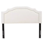Tête de lit biseautée double/grand lit Charell en tissu d'ameublement contemporain GDFStudio