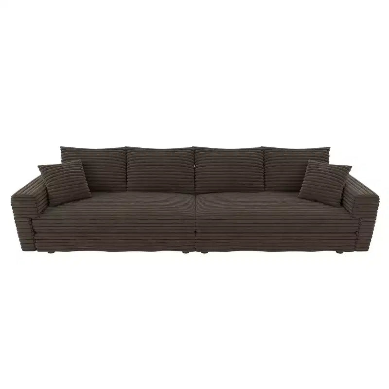 MAYEERTY Canapé moderne confortable rembourré Cloud Deep Seat avec oreillers moelleux pour salon, chambre, bureau, marron