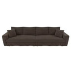 MAYEERTY Canapé moderne confortable rembourré Cloud Deep Seat avec oreillers moelleux pour salon, chambre, bureau, marron