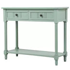 Console rustique de ferme avec 2 tiroirs et étagère inférieure pour salon