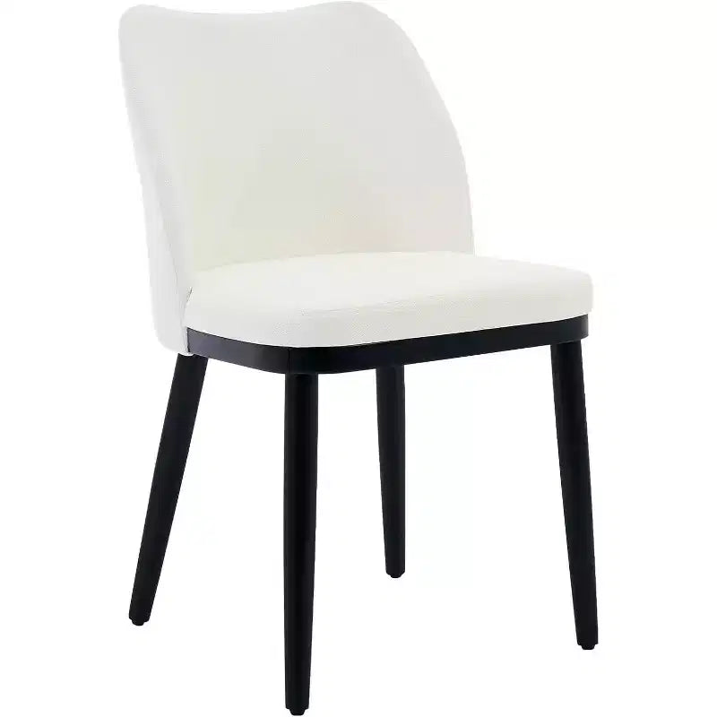 Lot de chaises de salle à manger modernes Acekool : Assise rembourrée neutre, pieds en bois, montage facile