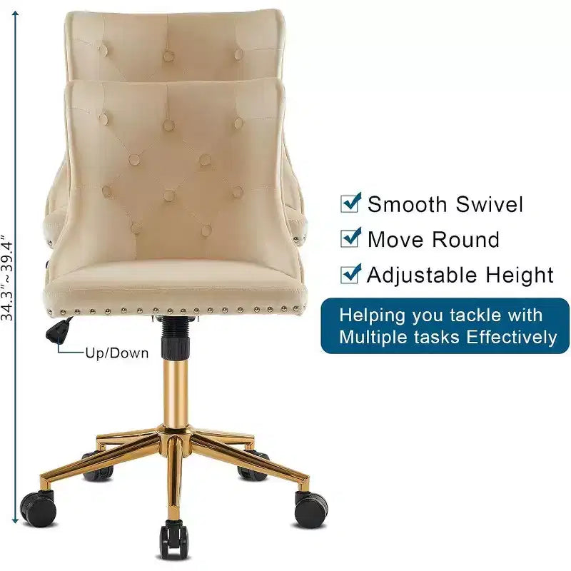 Chaise Karl Home | Chaise de bureau à roulettes pour maquillage