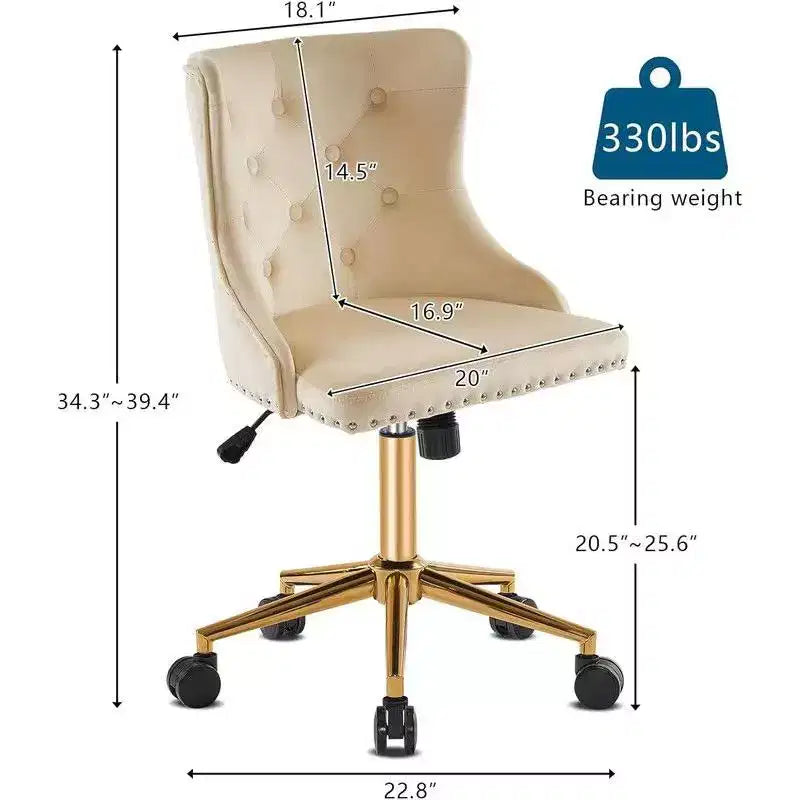 Chaise Karl Home | Chaise de bureau à roulettes pour maquillage