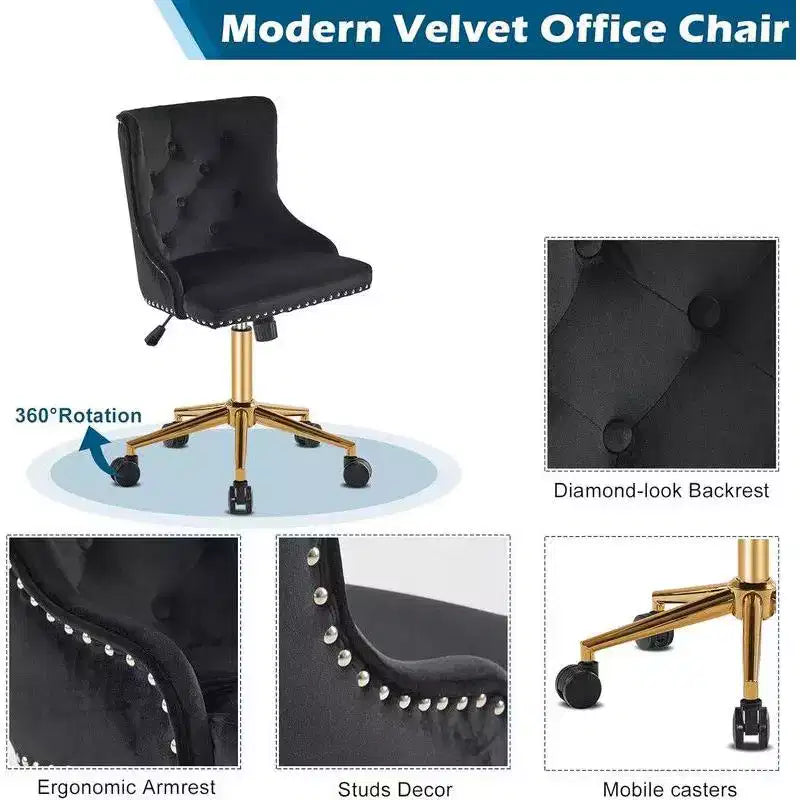 Chaise Karl Home | Chaise de bureau à roulettes pour maquillage