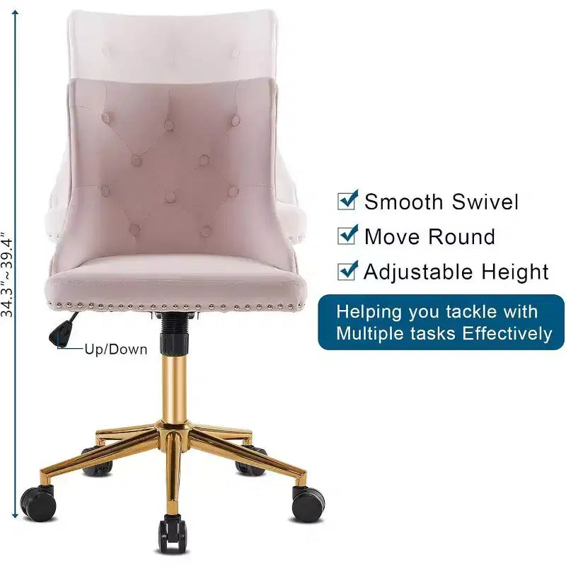 Chaise Karl Home | Chaise de bureau à roulettes pour maquillage